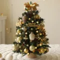 Set albero di Natale marrone da 60cm con decorazioni dorate e luci LED calde - Ghianda Oro Marrone / 60CM