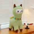 Cute green alpaca plush toy soft stuffed animal doll for kids gift home decor and hugging pillow. - 40CM / Green