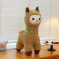 Cute brown alpaca plush toy variant, soft stuffed animal doll for home decor and kids gift. - 40CM / Brown