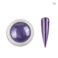 Set di polvere per unghie specchio viola con numero 04 e tip display per effetto metallico. - 0.2g #04 / Viola