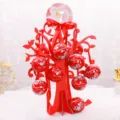 Wedding candy box set red sphere tin boxes with display tree for party favors gift decor - S / Sea of Happiness Flowers