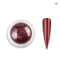 08 Polvere per Unghie Specchio Metallico Oro Rosa Cromo Pigmento Polvere DIY Unghie - 0.2g #08