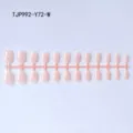 Short square press-on fake nail strips translucent DIY nail art accessories detail view - 24 Pieces Strip Pack / Translucent Pink