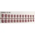 Short square press on fake nails set, solid mauve strip false nail tips for manicure. - 24 Pieces Strip Pack / Taro Purple