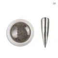 Set di polvere per unghie effetto specchio argentato con barattolo e tip per nail art. - 0.2g #18
