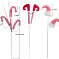Red and white Christmas tree picks featuring elf legs and candy cane sizes in 26 inches - Pack of 3 / 3-Piece Set Combination