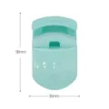 Mini portable plastic eyelash curler in mint green, compact size 58x36mm for easy makeup. - Macaron Green