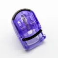 Purple mini portable plastic eyelash curler with spring for daily makeup beauty tools. - Transparent Purple