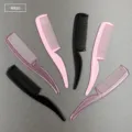 Juego de mini peines de maquillaje de plástico de colores, vista superior para uso diario. - M410 / Rosa
