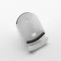 Mini translucent white plastic eyelash curler portable makeup beauty tool variant model - Milky White