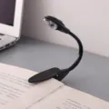 Mini LED boekenlamp met clip flexibele buigbare draagbare bureaulamp voor lezen - Zwart
