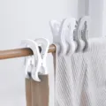Heavy duty plastic quilt clips windproof laundry clips for clothesline drying towels and bedsheets. - Gray