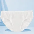 Men's disposable cotton briefs comfortable breathable underwear solid white minimalist style - L (Under 50 kg) / Men's 65% Polyester 35% Cotton Briefs