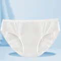 Men's 100% cotton white brief underwear, comfortable solid color daily basic underwear. - L (Under 50 kg) / Men's Pure Cotton Briefs in White