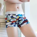 Men's ice silk breathable boxer briefs with stylish traditional patterns and elastic waistband. - Prosperous Future