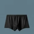 Men's black boxer briefs comfortable polyester cotton blend breathable underwear SKU - Men's Black Boxer Briefs