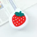 Cute cartoon strawberry folding hair brush portable mini cushion comb with mirror for travel - Strawberry