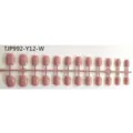 Short square press-on fake nail tips, blank pink unpainted false nails in strip pack. - 24 Pieces Strip Pack / Dusty Pink