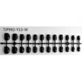 Black short square false nail tips unpainted press on nails replacement SKU variant - 24 Pieces Strip Pack / Black