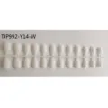 Short square round unpainted false nail tips strip set for DIY nail art and salon use - 24 Pieces Strip Pack / Beige