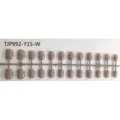 Short square false nail tips stripe wearable nail art collection unoiled variant display - 24 Pieces Strip Pack / Nude Skin