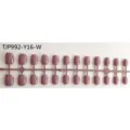 Short square matte press-on nail tips set, uncoated strip fake nails wholesale design. - 24 Pieces Strip Pack / Dusty Pink