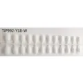 Short square round blank fake nail tips white press on nails set variant wholesale stock - 24 Pieces Strip Pack / White