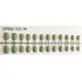 Short square press-on nail tips in solid sage green, unpainted plastic nail mold set. - 24 Pieces Strip Pack / Matcha Green