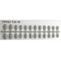 Short square fake nail tips grey unpainted press on nails strip display set for diy art - 24 Pieces Strip Pack / Silver Gray