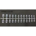 Clear short square false nail tips strip unpainted acrylic artificial press on nails wholesale - 24 Pieces Strip Pack / Clear