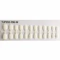 Wholesale short square-round unpainted false nail tips strip press on nail collection. - 24 Pcs/Set / Plain White