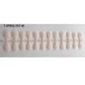 Short square fake nail tips strip unpainted nude press on nails set variant display - 24 Pcs/Set / Light Nude