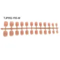 Short square unpainted press on fake nail tips strip, natural nude color variant. - 24 Pcs/Set / Caramel color