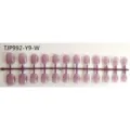 Short square round fake nail tips set, unpainted press on nail mold runner display wholesale. - Jelly Transparent Purple