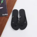Comfortable black flip-flops for men and women, classic casual beach sandals for summer daily wear. - S (35-36) / Black