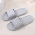 Grey home slippers for indoor use, non-slip comfortable couple sandals with soft sole and textured strap. - 40-41 / Gray