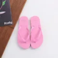 Pink flat flip-flops for women and men, casual beach sandals with comfortable thong strap. - S (35-36) / Pink