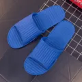 Blue anti-slip summer house slippers for women and couples, comfortable indoor bathroom slides. - 40-41 / Sapphire Blue