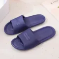 Comfortable dark blue home slippers for summer indoor wear, non-slip design, pair variant. - 40-41 / Dark Blue