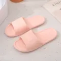Pink home slippers for women, soft anti-slip indoor slider sandals with textured strap design. - 40-41 / Pink