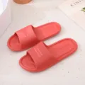 Red home slippers non-slip indoor couple sandals lightweight casual shoes variant view - Burgundy