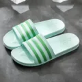 Non-slip home slippers for women and men, soft sole bathroom shower sandals with stripes. - 36-37 (Runs 1-2 Sizes Small) / N763 Green (Women's)