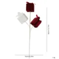 Christmas decorative branch featuring velvet red and white gift box ornaments - Red and White Gift Pack, 3 Heads, 40cm