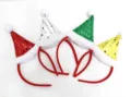 Weihnachtshut Haarreif Pailletten Party Kopfbedeckung mehrfarbig festliches Zubehör - TK32 Großes Pailletten Hut Stirnband