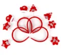 Rotes Weihnachtsstirnband süßer festlicher Haarreif Party Feiertags Zubehör für Kinder und Erwachsene - TK02 Feder Serie Stirnband