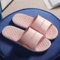 Pink indoor home non-slip shower slippers for women and men, soft bottom slide sandals. - 36-37 / Dusky Pink