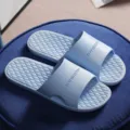 Summer indoor non-slip home slippers, light blue soft sole couple bath sandals for daily use. - 36-37 / Sky Blue