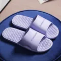 Comfortable summer indoor non-slip bathroom couple slides slippers in light purple style. - 36-37 / Purple