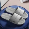 Grey couple home slippers soft sole anti-slip bathroom indoor sandals for summer wear - 40-41 / Gray