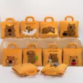 Joli capybara peluche pliage oreiller couverture deux en un bureau voiture sieste coussin jaune - Déployé 100x160cm / Mix And Match